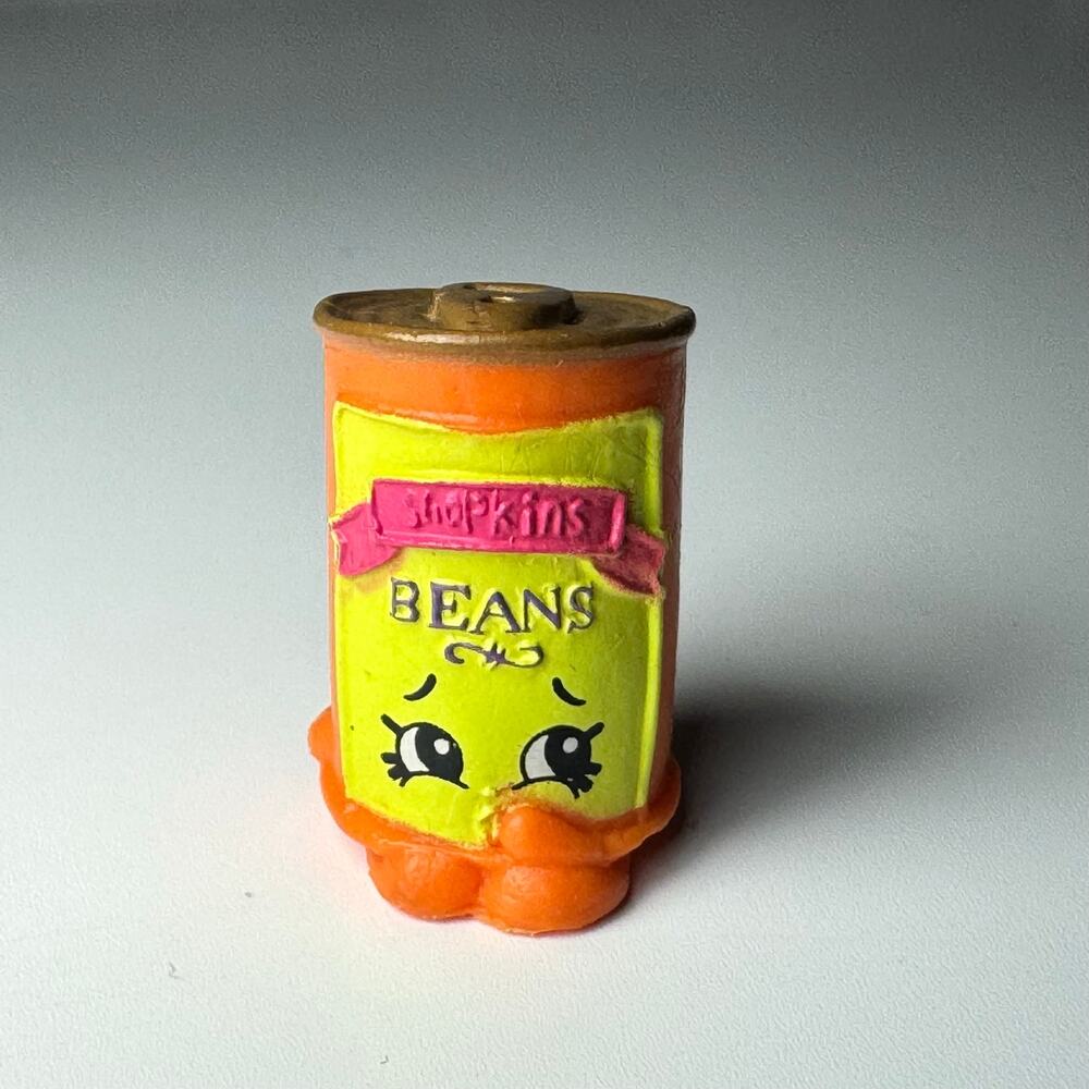 Shopkins Figurine Bart Beans Season Two #2-070 Orange Can Gold Lid Pantry Item